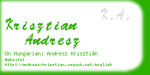krisztian andresz business card